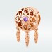 Talisman argint Dream Catcher Rose Gold Purple